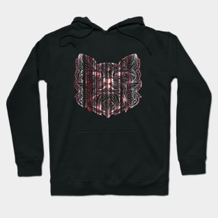 Witches Red Striped Mandela Cat Hoodie